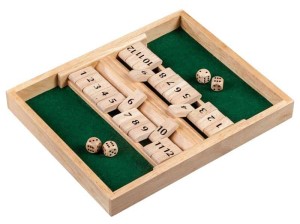 Philos: Shut the Box 12 - houten dobbelspel