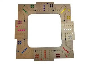 Tokkenspel Puzzelbord 4 tot en met 8 spelers - houten bordspel